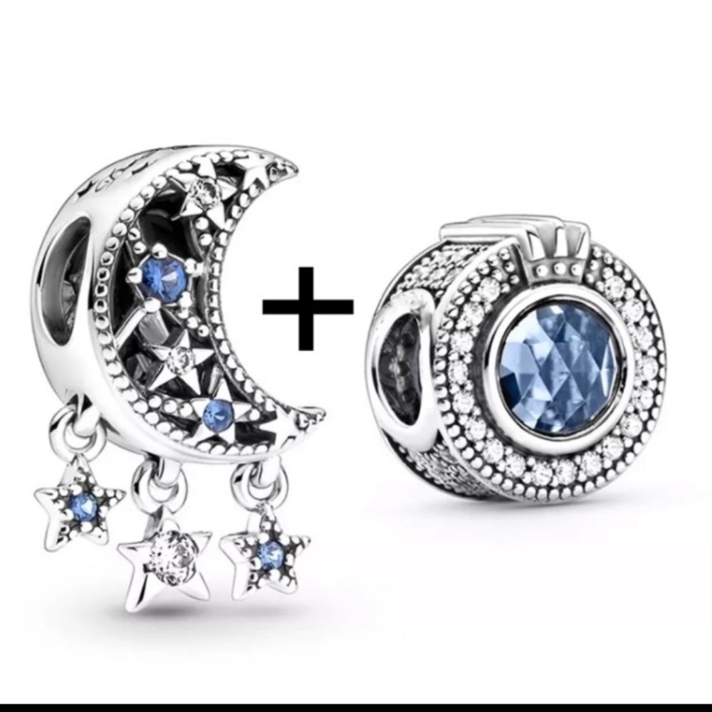 💙SPARKLING BLUE CROWN AND STAR AND CRESCENT MOON CHARMS💙SPECIAL OFFER BELOW💙